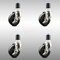 Service Caster 4 Inch 316SS Soft Rubber Swivel 1-7/8 Inch Expanding Stem Caster Set Brake SCC SCC-SS316EX20S414-SRS-TLB-178-4 - alternate 1